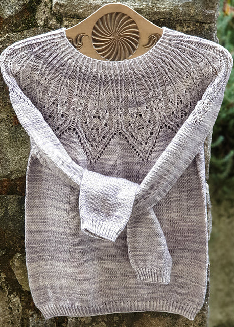 Lace Yoke Sweater Knitting Pattern
