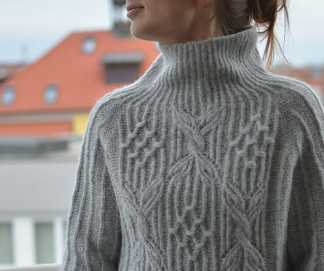 Winter Lace Sweater Knitting Pattern