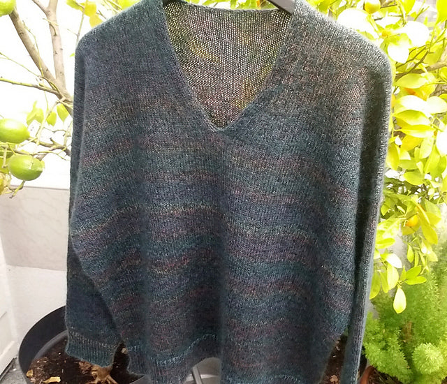 Simple V Neck Knitting Pattern