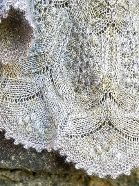 Soft Silver Shawl Knitting Pattern