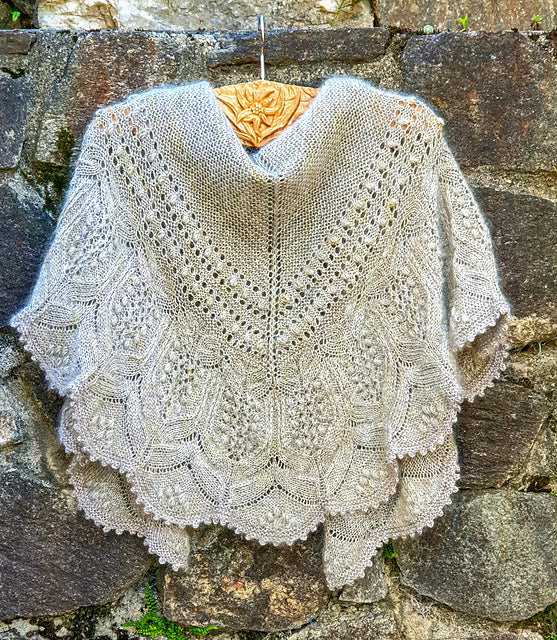 Soft Silver Shawl Knitting Pattern