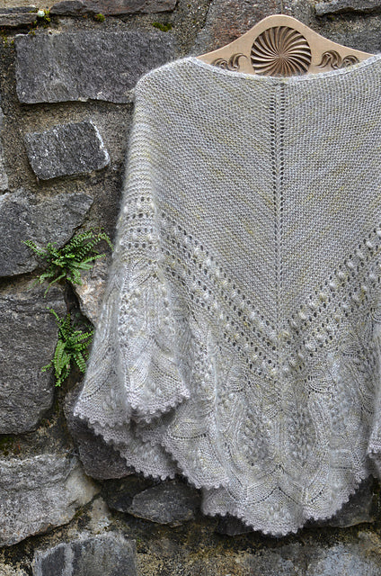 Soft Silver Shawl Knitting Pattern