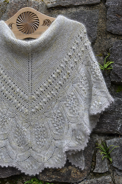 Soft Silver Shawl Knitting Pattern