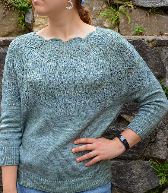 Floral Lace Sweater Knitting Pattern