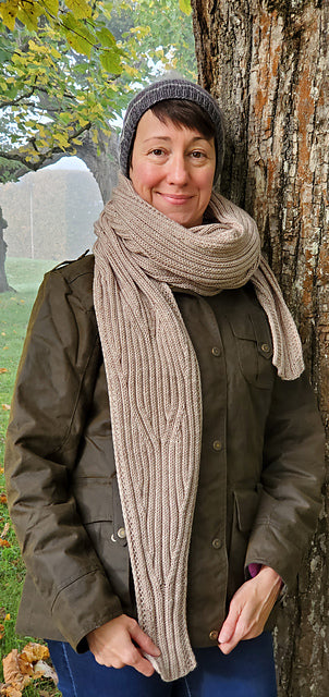 Reversible Ribbed Wrap Knitting Pattern
