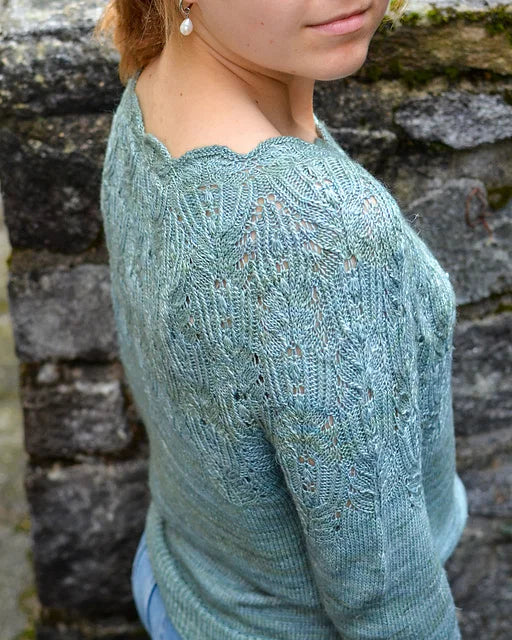 Floral Lace Sweater Knitting Pattern