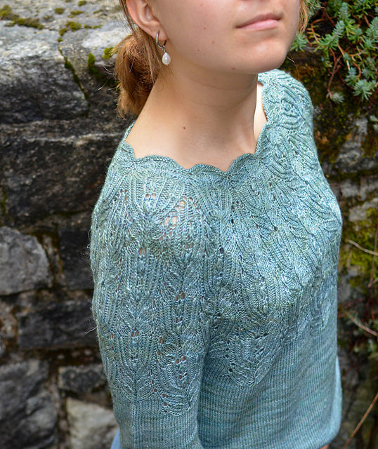 Floral Lace Sweater Knitting Pattern
