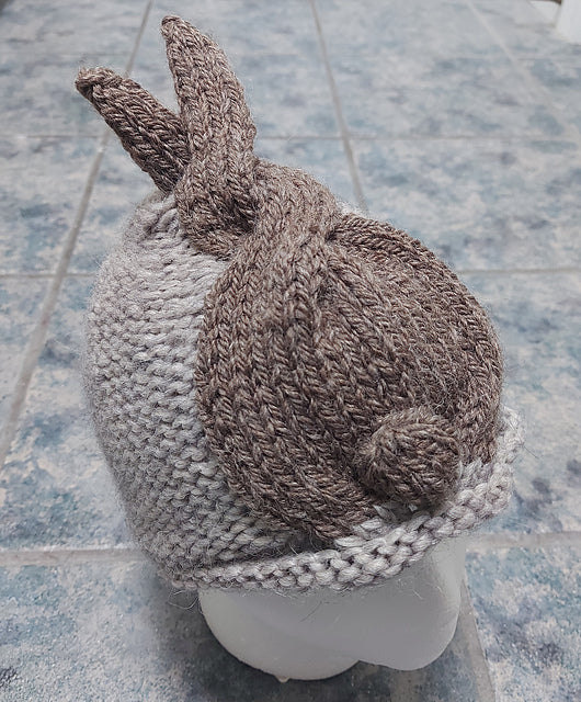 Beanie Bunny Tail Knitting Pattern