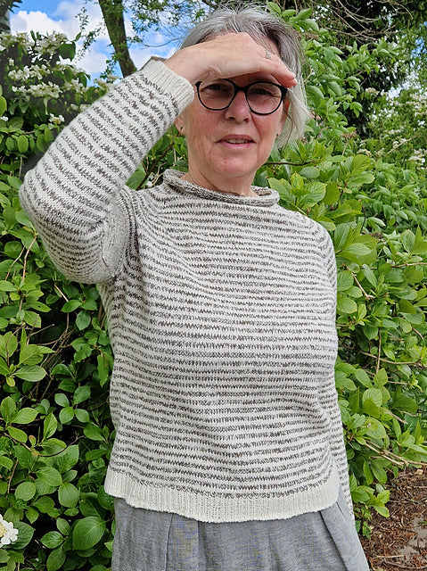 Relaxed Stripe Sweater Knitting Pattern