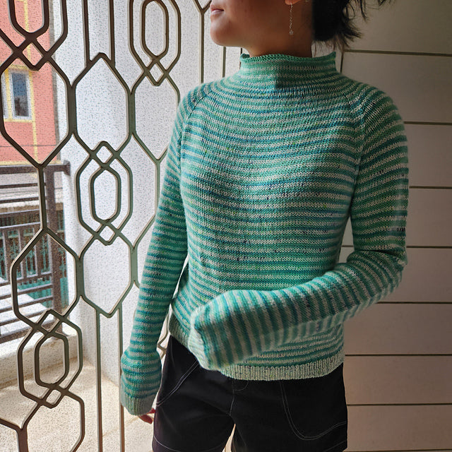 Relaxed Stripe Sweater Knitting Pattern