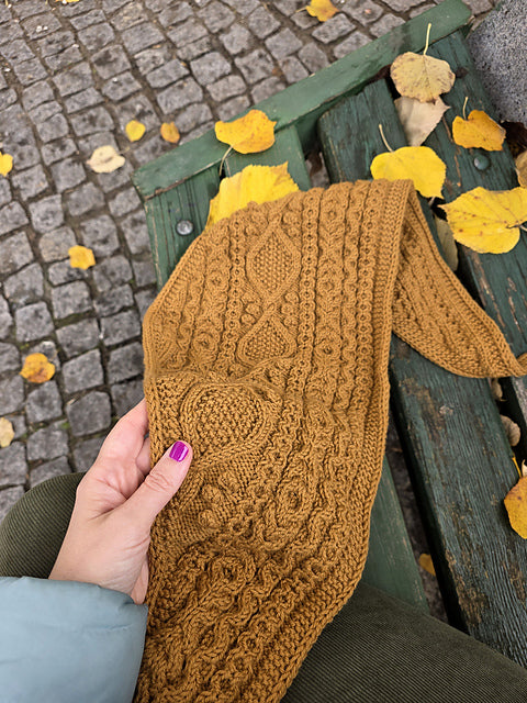 Textured Cable Scarf Knitting Pattern