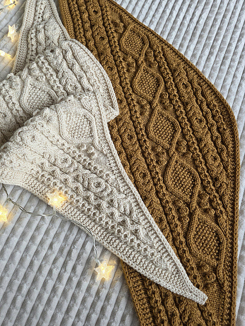 Textured Cable Scarf Knitting Pattern