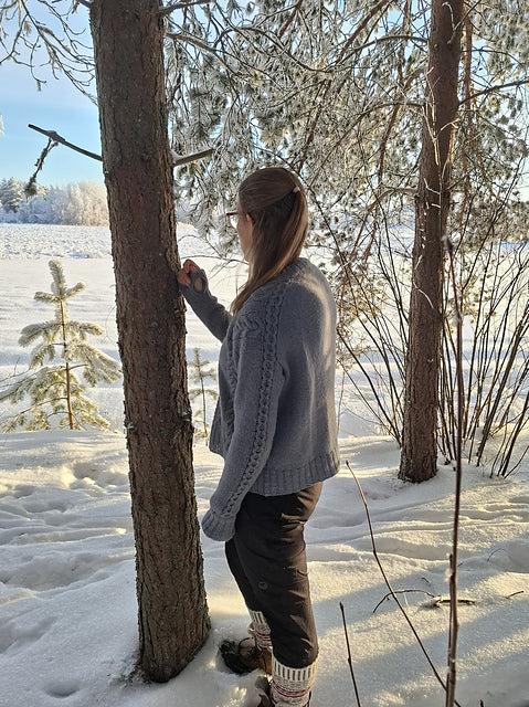 Cable V Neck Sweater Knitting Pattern