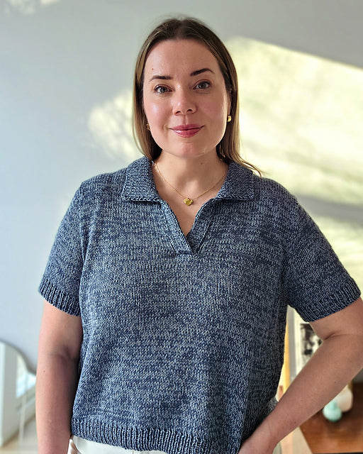 Ribbed Polo Knitting Pattern
