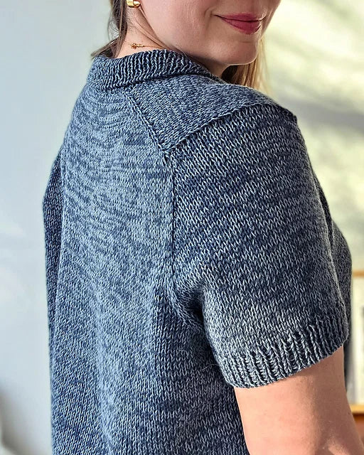 Ribbed Polo Knitting Pattern