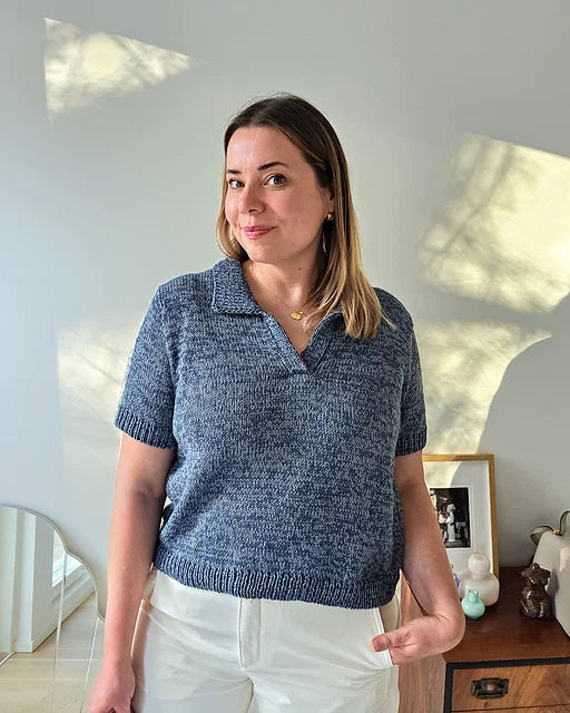 Ribbed Polo Knitting Pattern
