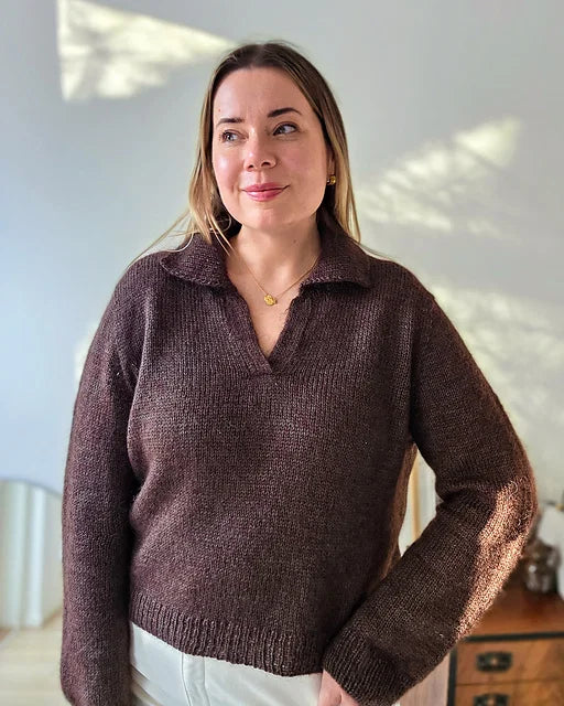 Ribbed Polo Knitting Pattern