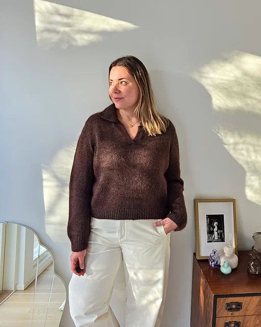 Ribbed Polo Knitting Pattern