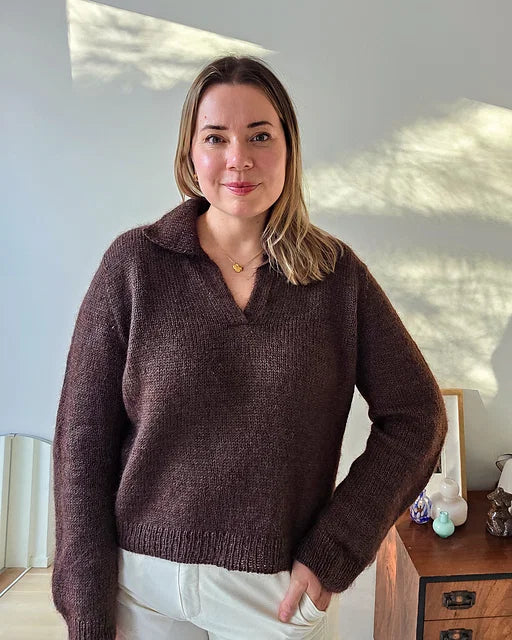 Ribbed Polo Knitting Pattern