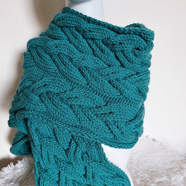 Easy Braided Scarf Knitting Pattern