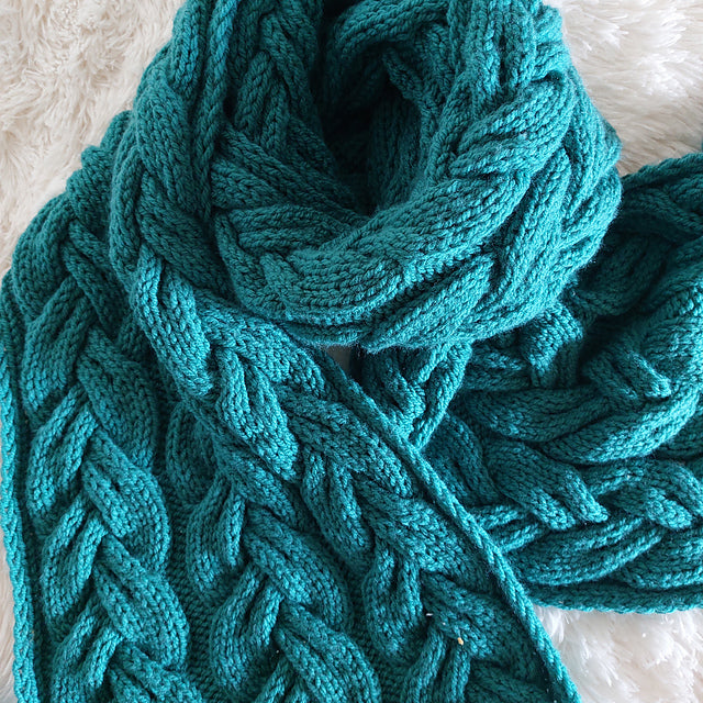 Easy Braided Scarf Knitting Pattern