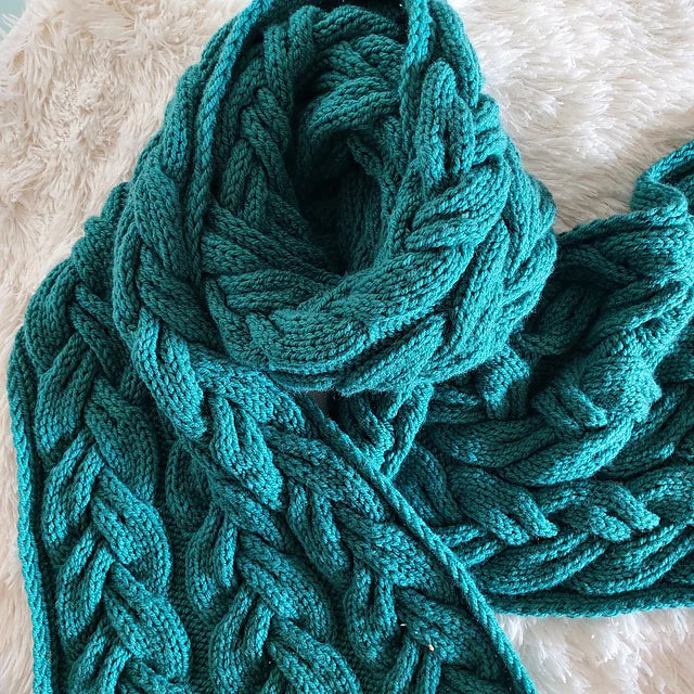 Easy Braided Scarf Knitting Pattern