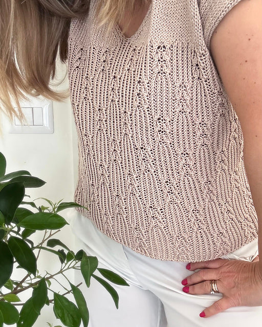 Textured Summer Tee Knitting Pattern