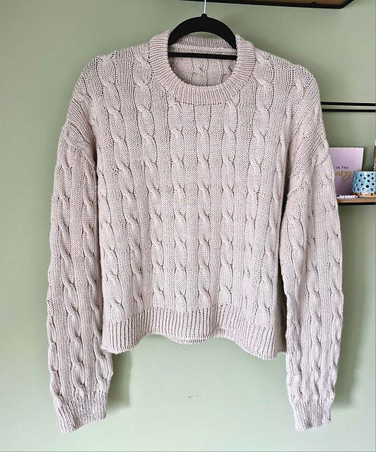 Unisex Cable Sweater Knitting Pattern