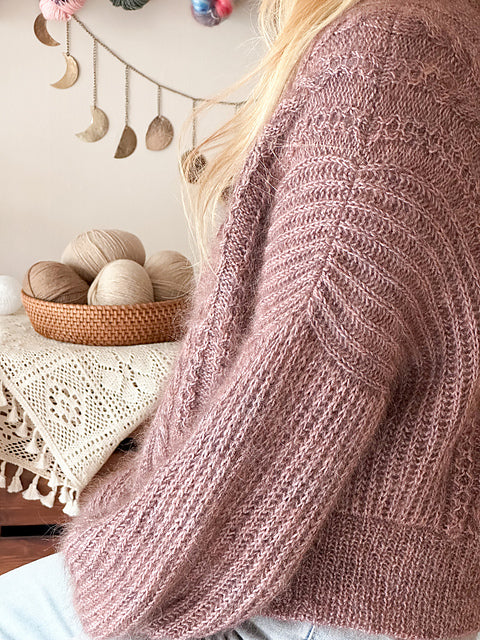 Cable Brioche Cardigan Knitting Pattern