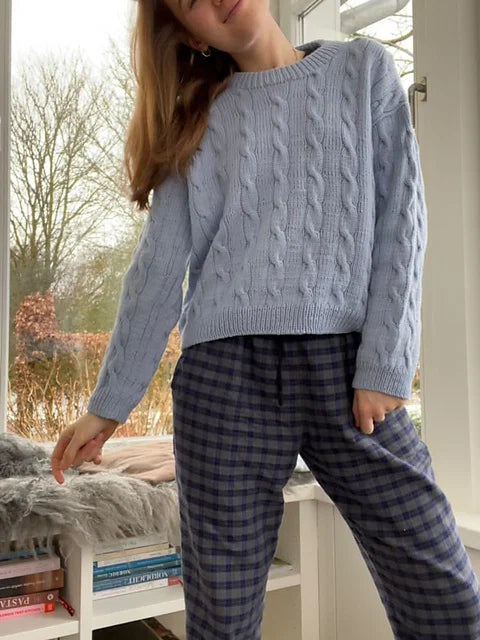 Unisex Cable Sweater Knitting Pattern