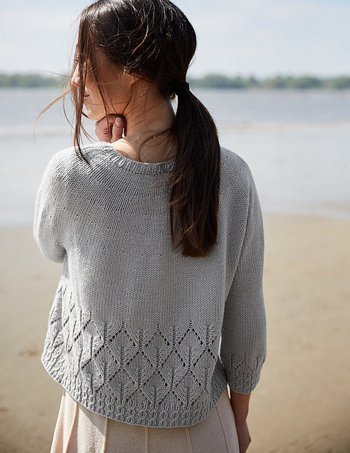 Lace & Cable Yoke Cardigan Knitting Pattern