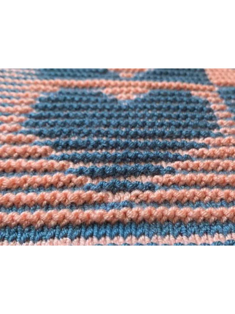 Baby Heart  Blanket Knitting Pattern