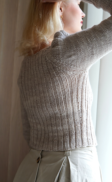 Ribbed Blouse Knitting Pattern