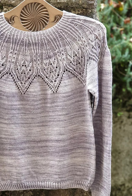 Lace Yoke Sweater Knitting Pattern