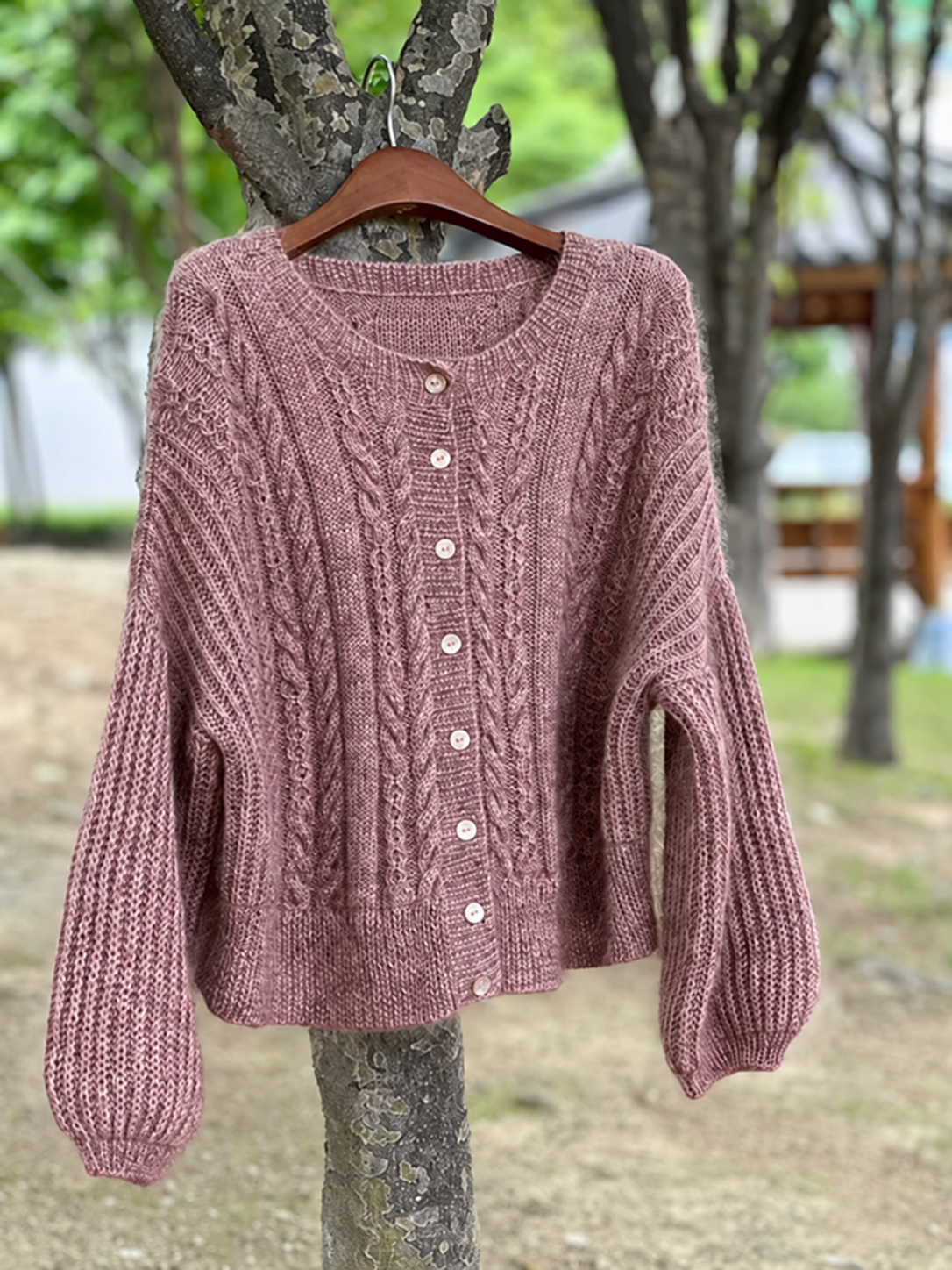 Cable Brioche Cardigan Knitting Pattern