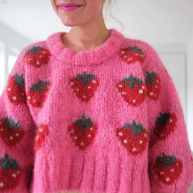 Strawberry Mohair Sweater Knitting Pattern