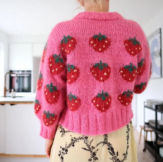 Strawberry Mohair Sweater Knitting Pattern