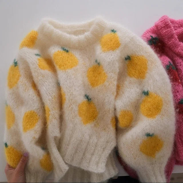 Strawberry Mohair Sweater Knitting Pattern