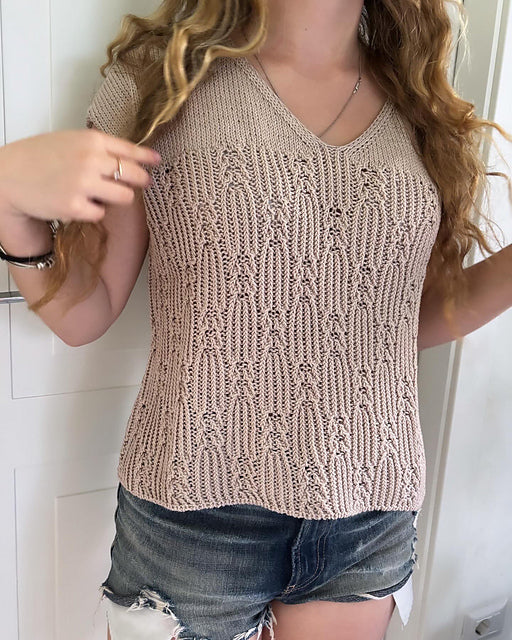 Textured Summer Tee Knitting Pattern