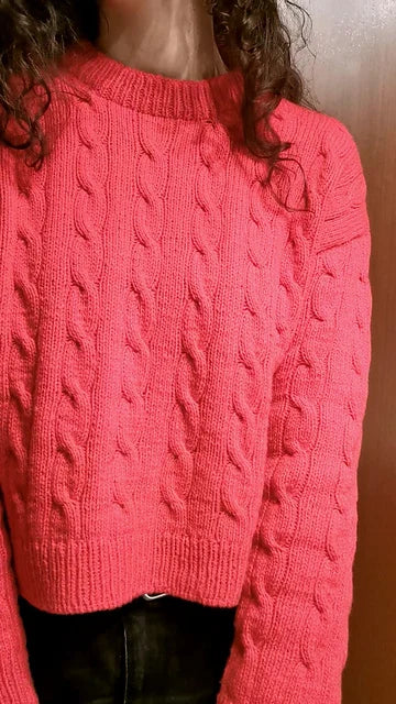 Unisex Cable Sweater Knitting Pattern