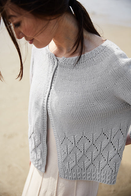 Lace & Cable Yoke Cardigan Knitting Pattern