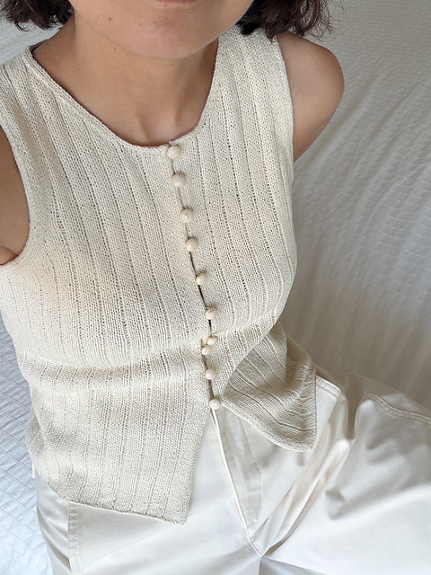 Button Front Top Knitting Pattern