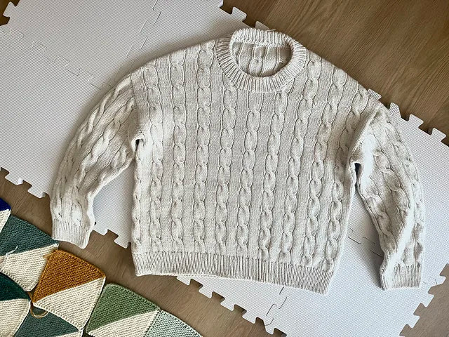 Unisex Cable Sweater Knitting Pattern