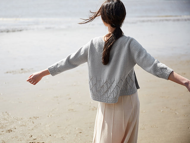 Lace & Cable Yoke Cardigan Knitting Pattern