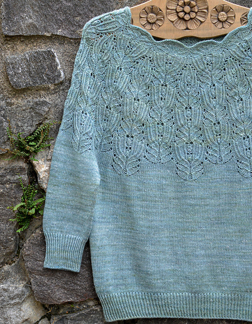 Floral Lace Sweater Knitting Pattern