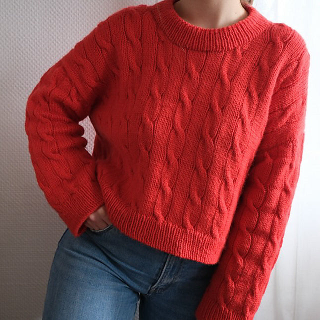 Unisex Cable Sweater Knitting Pattern