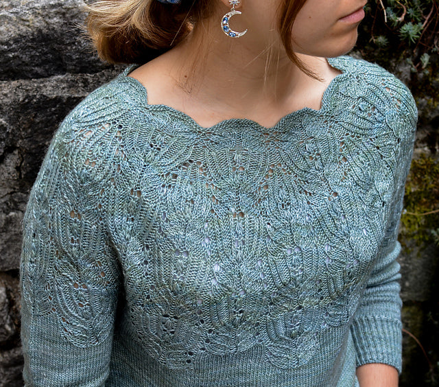 Floral Lace Sweater Knitting Pattern