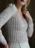 Ribbed Blouse Knitting Pattern