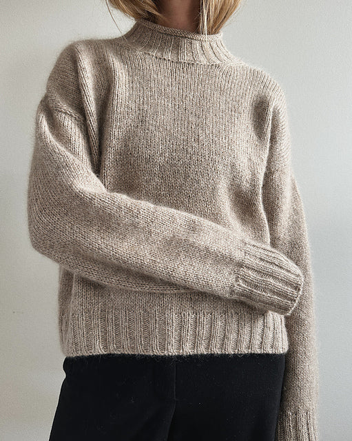 Mock Neck Sweater Knitting Pattern