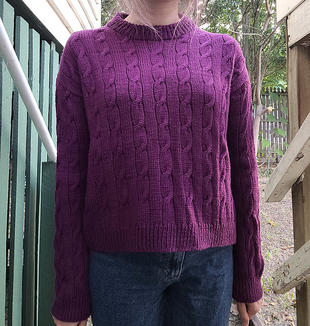 Unisex Cable Sweater Knitting Pattern